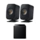 KEF LSX II Bookshelf Speakers + Kube 8b MIE Subwoofer and P1 Desk Pad Bundle (Cobalt Blue) Bundles Sight and Sound Galleria