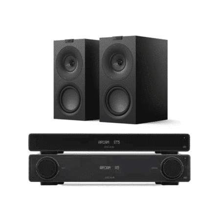 KEF Q Concerto Meta Bookshelf Speakers & Arcam ST5 + A5 Network Streamer and Amplifier HiFi Bundle Hi-Fi Stereo Systems Sight and Sound Galleria