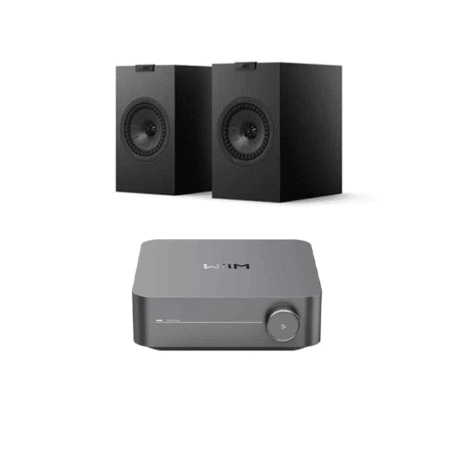 KEF Q3 Meta Bookshelf Speakers & WiiM Amp Streaming Amplifier HiFi Bundle Hi-Fi Stereo Systems Sight and Sound Galleria