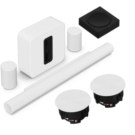 Two Zone Living Complete Sonos Bundle (White)