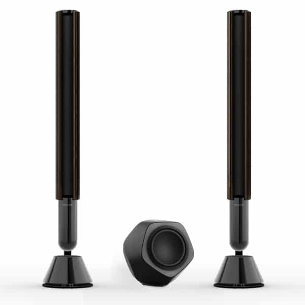 Bang & Olufsen Beolab 28 Premium Stereo Speakers & Beolab 19 Subwoofer Package Whole-Home Sound Solutions Sight and Sound Galleria