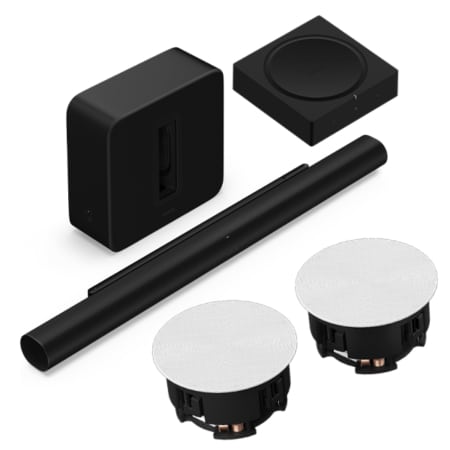 Cinema With Hidden Rear Speakers Complete Sonos Bundle (Black) Sonos Design & Consultation Sight and Sound Galleria