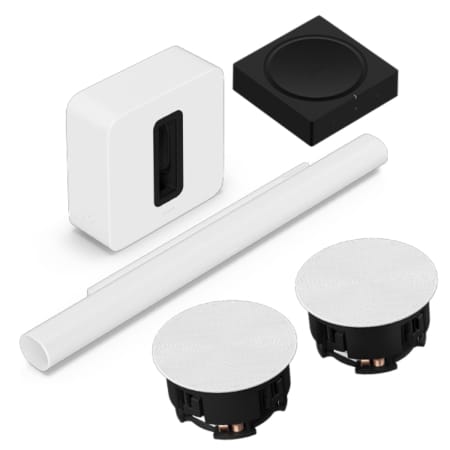 Cinema With Hidden Rear Speakers Complete Sonos Bundle (White) Sonos Design & Consultation Sight and Sound Galleria