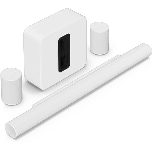 The Simple Cinema Complete Sonos Bundle (White) Sonos Design & Consultation Sight and Sound Galleria