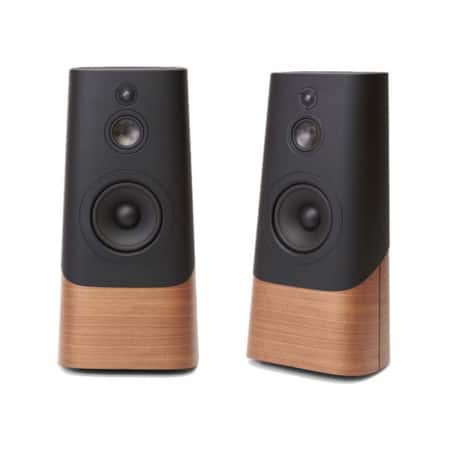 Davone Reference One Loudspeakers (Black Leather/Walnut) Davone Sight and Sound Galleria