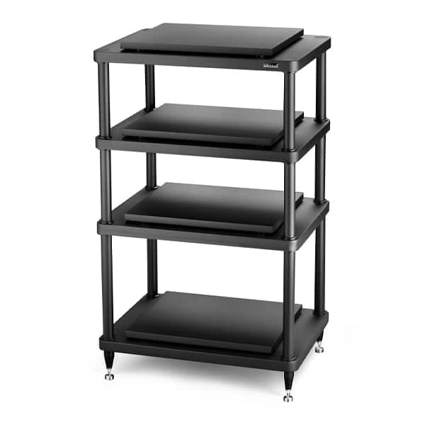 Solidsteel S5-4 Four-Shelf HiFi Rack (Black) HiFi Racks Sight and Sound Galleria