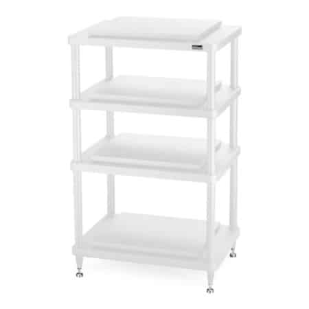 Solidsteel S5-4 Four-Shelf HiFi Rack (White) HiFi Racks Sight and Sound Galleria